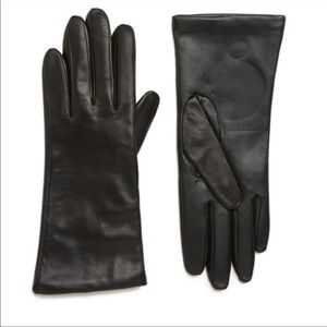 Nordstrom Cashmere Lined Leather Touchscreen Gloves